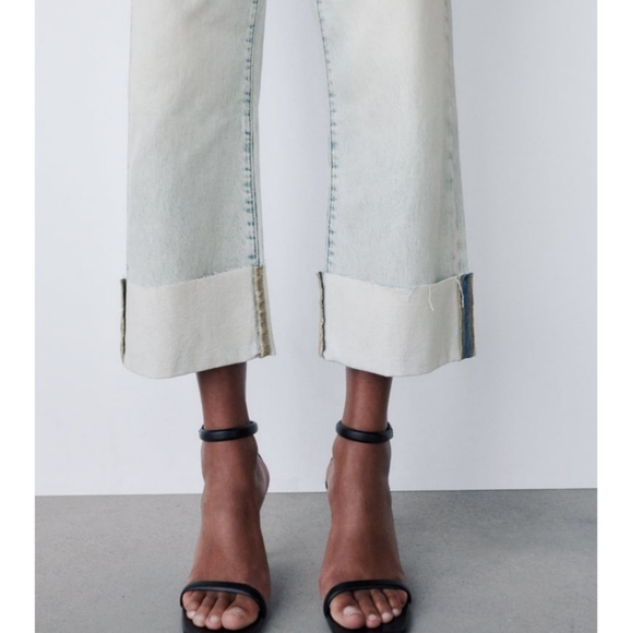 Zara Z1975 Cuffed Jeans - size 6/28 - Picture 3 of 11